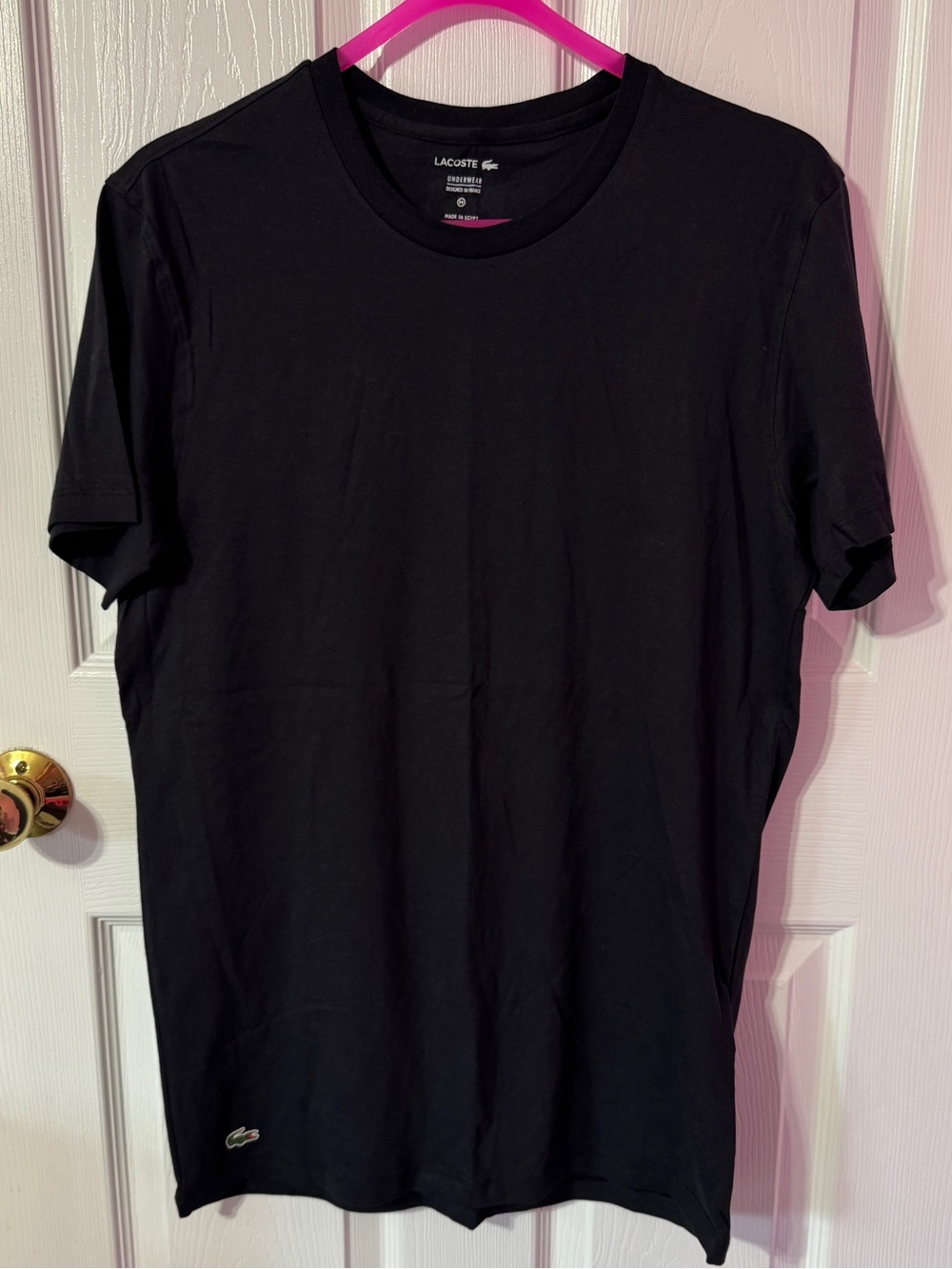 Lacoste Men’s Black Crew Neck Short Sleeve Tee